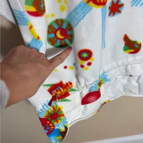 Conte Of Florence Vintage Fleece Italy retro kitschy space print men’s size L - Picture 9 of 11